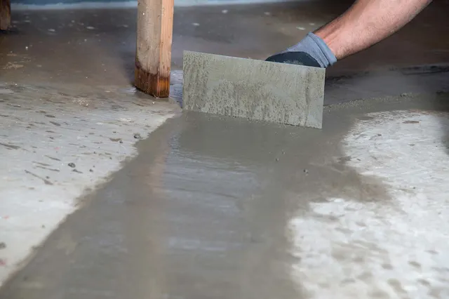 Cracks in Concrete Floors on an Alabama home, photographed on an APS Foundation job site