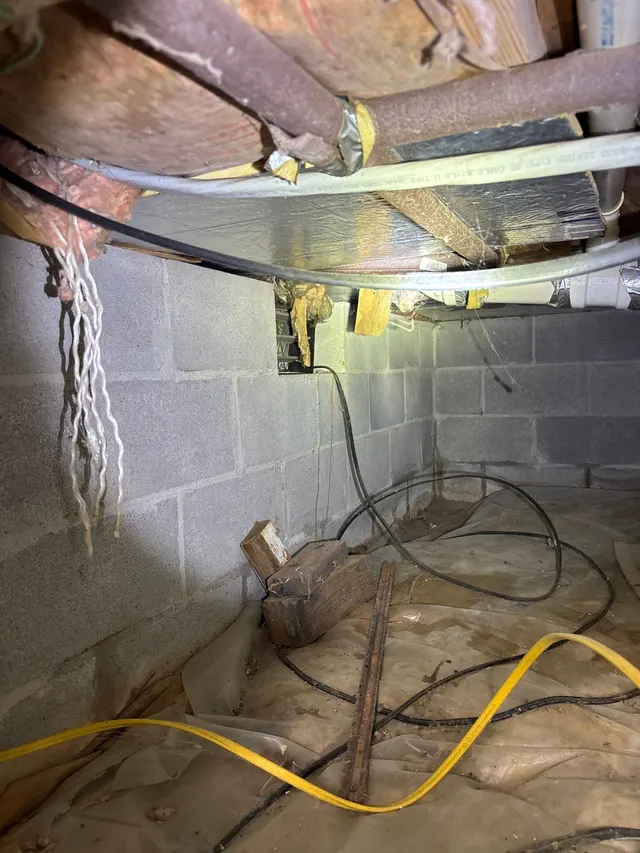 Standing Water on an Alabama home, photographed on an APS Foundation job site