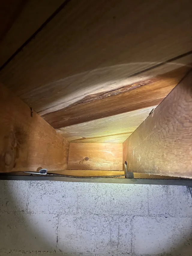 Wet Basement Walls on an Alabama home, photographed on an APS Foundation job site