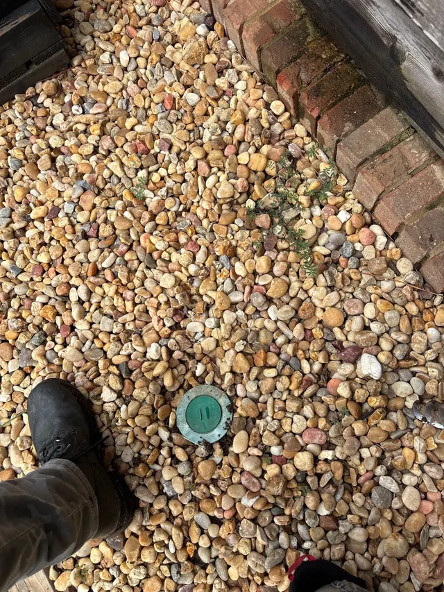 Water at the Cove Joint on an Alabama home, photographed on an APS Foundation job site